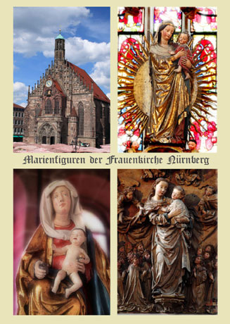 Postkarte-Marienfiguren